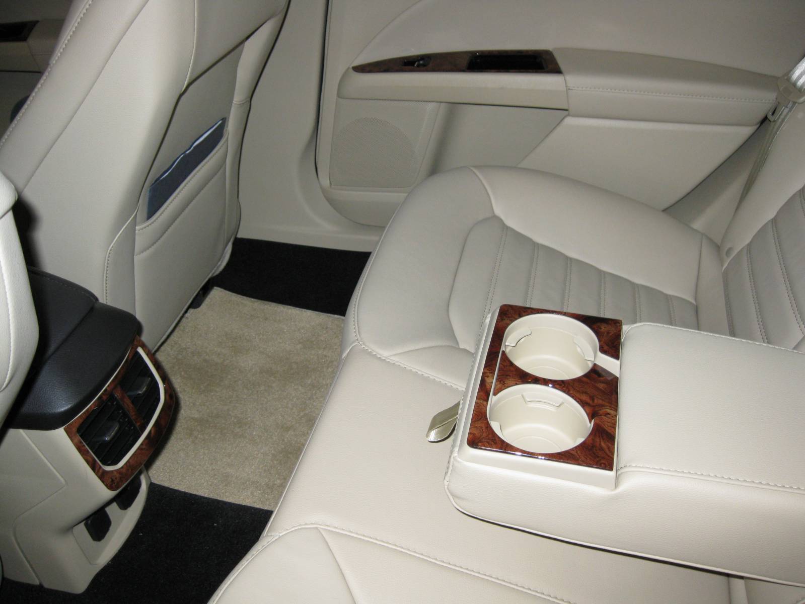 Backseat tray, door and console