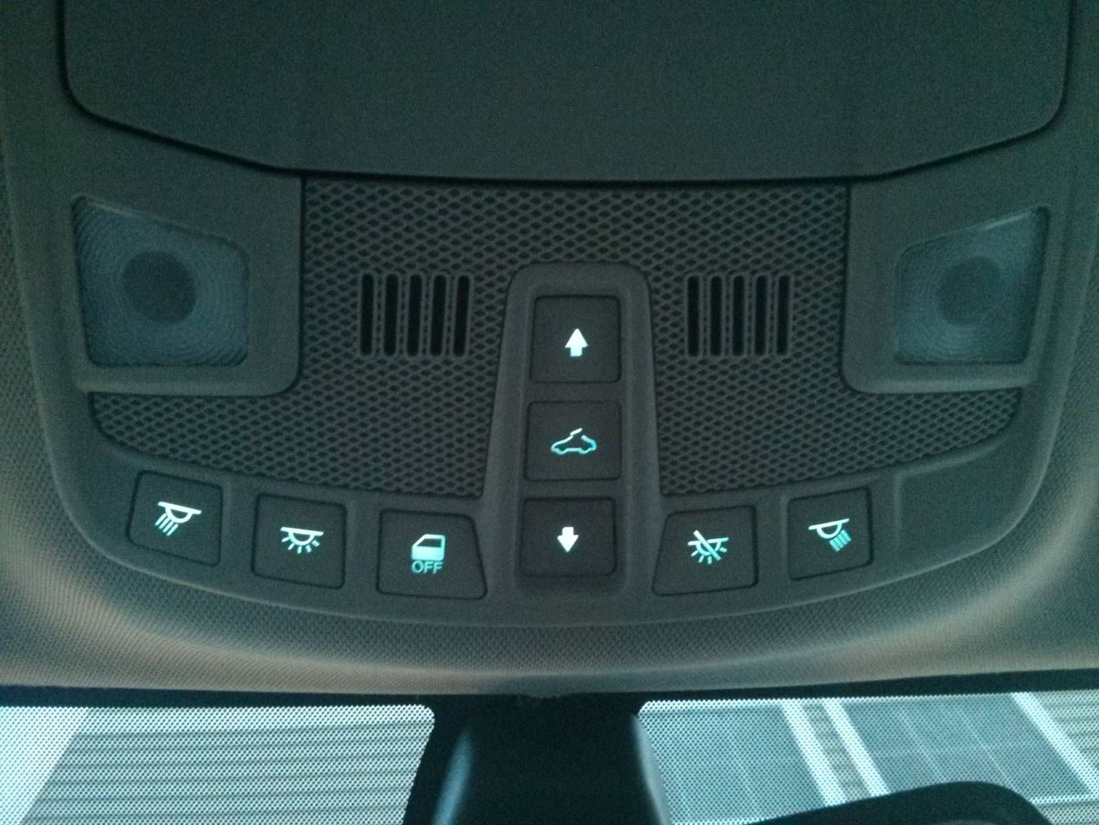 Moonroof buttons
