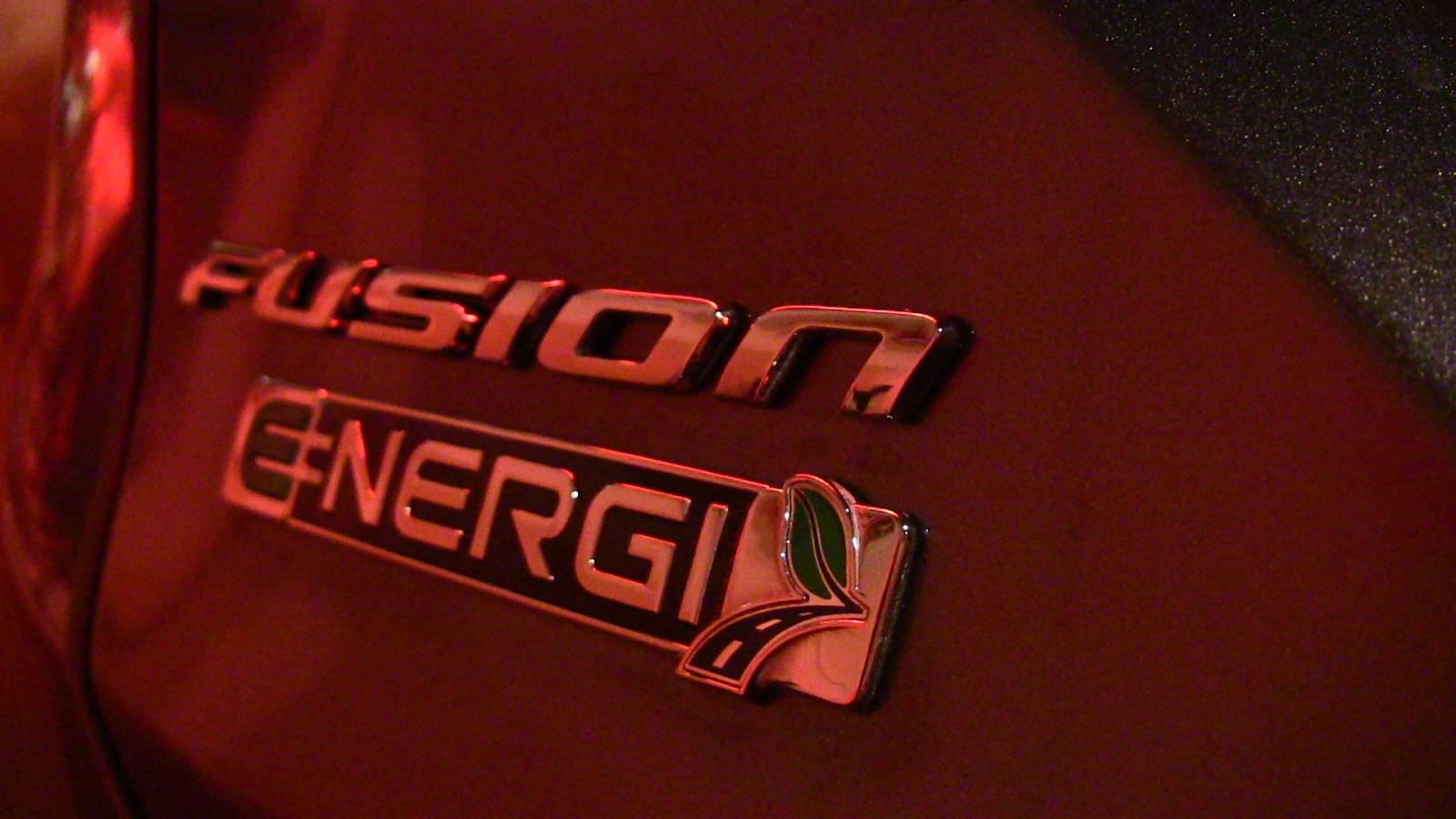 Fusion Energi Badge at night