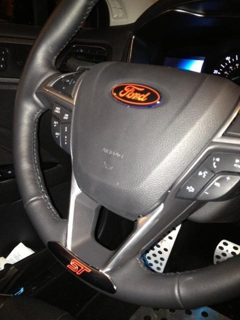 ST badge added to steering wheel