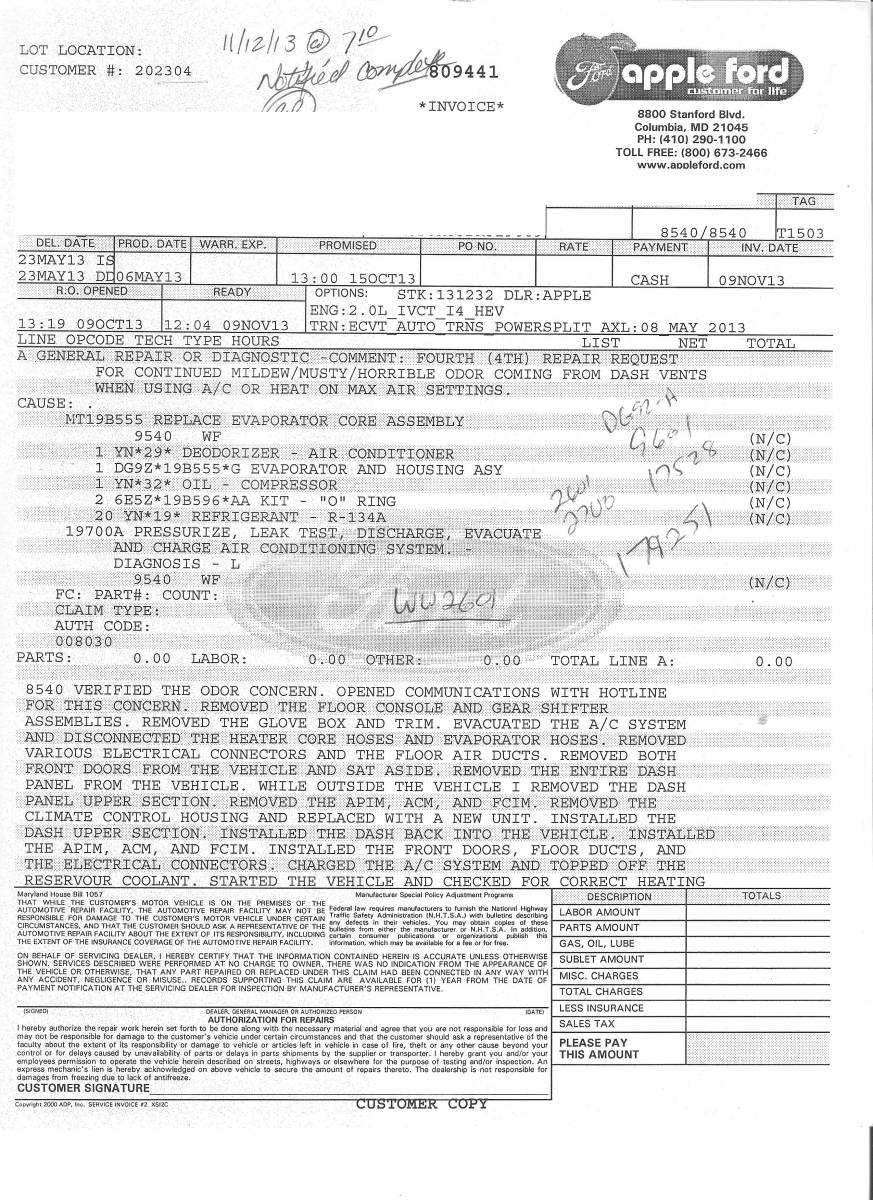 Ford invoice 1 Of 2