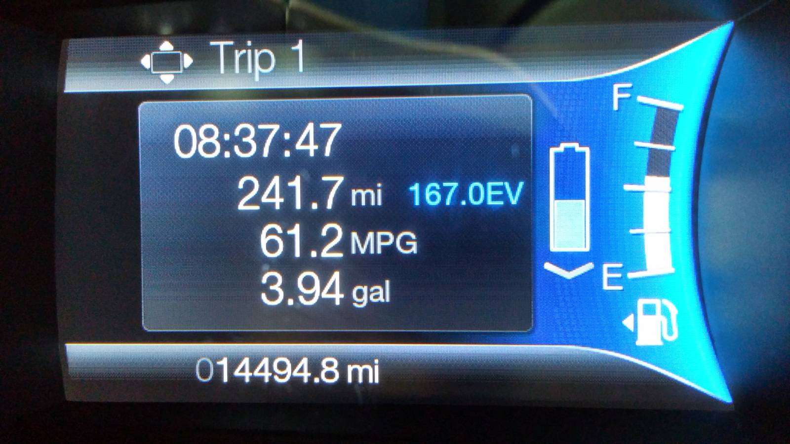 So close to 62 MPG on this tank average
