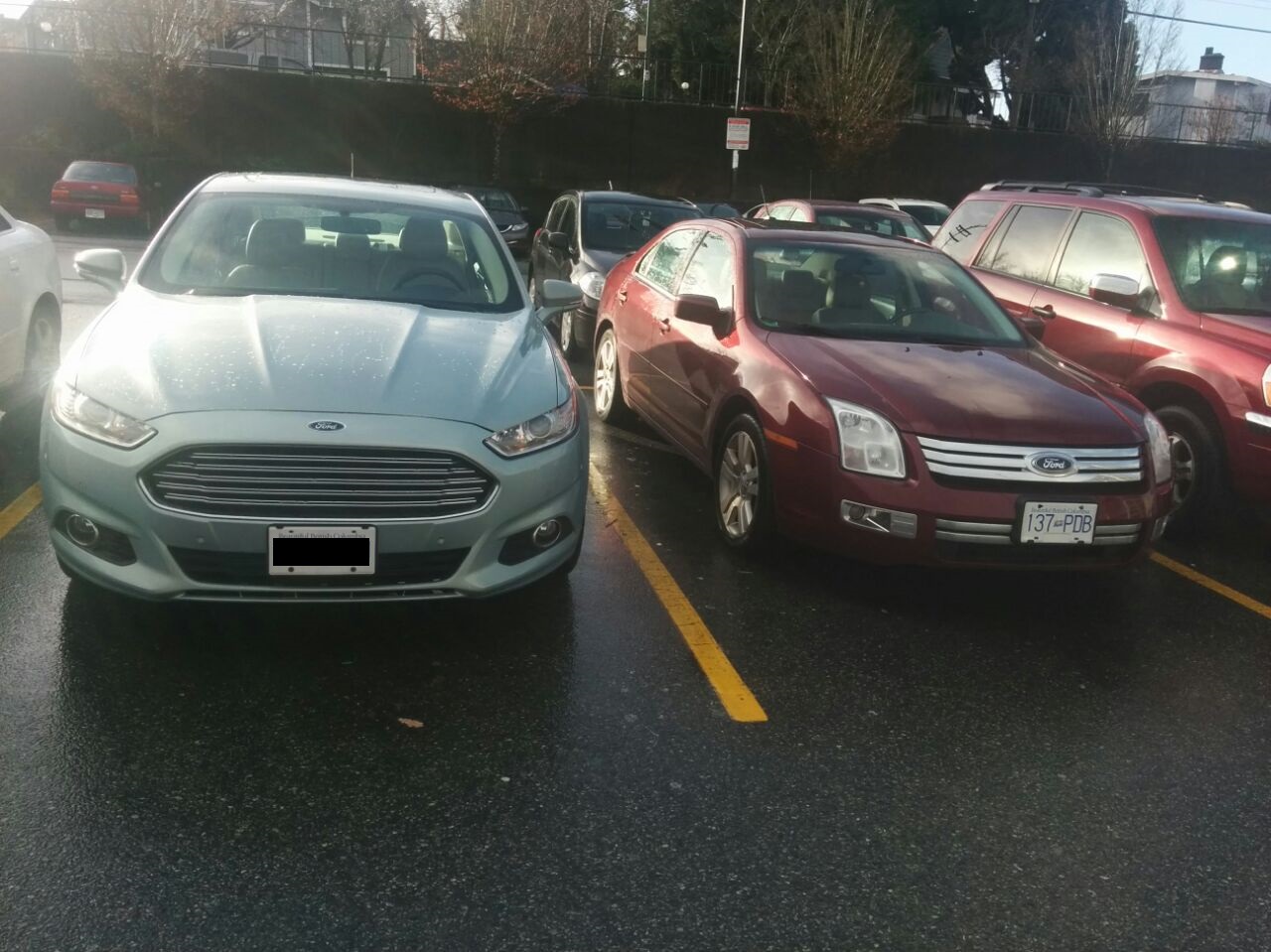 parked next to an old Fusion of the same generation I used to have